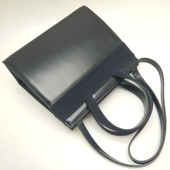 SALVATORE FERRAGAMO Navy Leather Bag - Picture 3 of 10